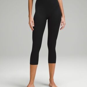 Lululemon Align High Rise Crop 23″ Leggings – Black / Nulu Fabric / Women’s